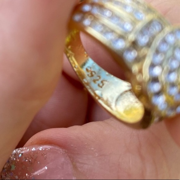 NEW Round Full Rhinestones Engagement Ring - Picture 8 of 9